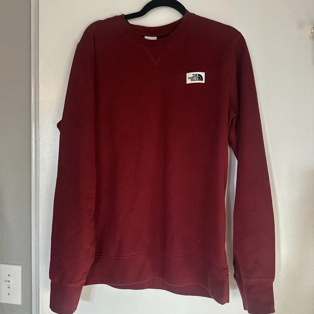The North Face Sweater Men's Large‎ Red Maroon Crewneck Outdoor Top